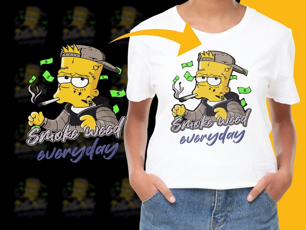 Smoke Weed Everyday Cartoon Graffiti Style PNG File - Teepew