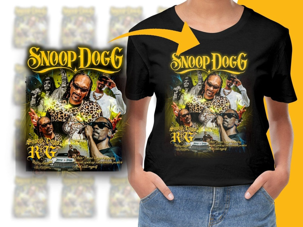 Snoop Dogg Retro Bootleg Style Graphic PNG File - Teepew