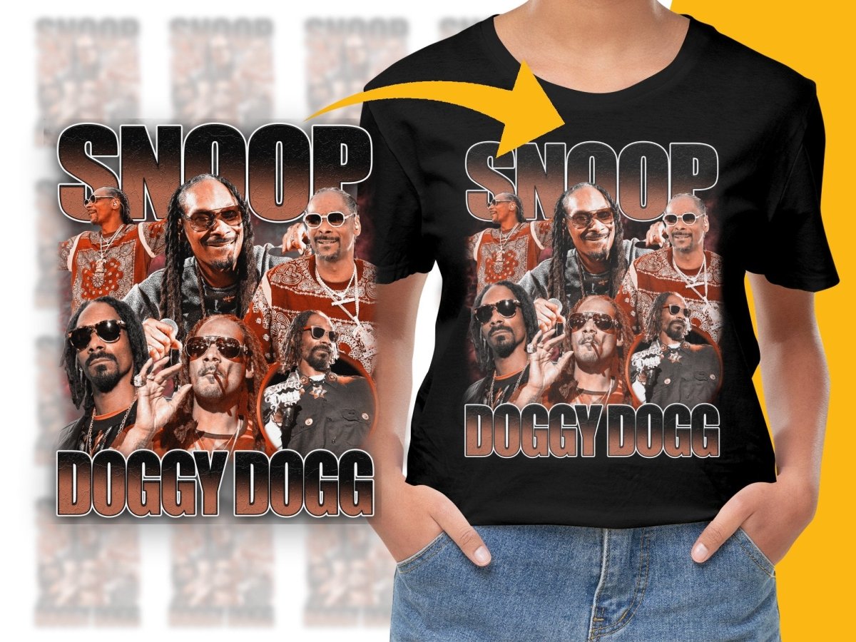 Snoop Doggy Dogg Bootleg Retro Music Fan Art Graphic PNG File - Teepew
