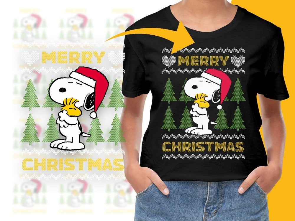 Snoopy and Woodstock Merry Christmas PNG File - Teepew