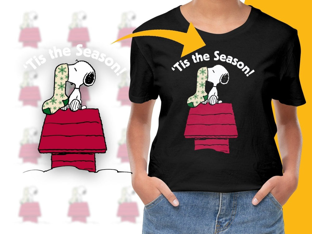 Snoopy Christmas Design Red Doghouse PNG File - Teepew