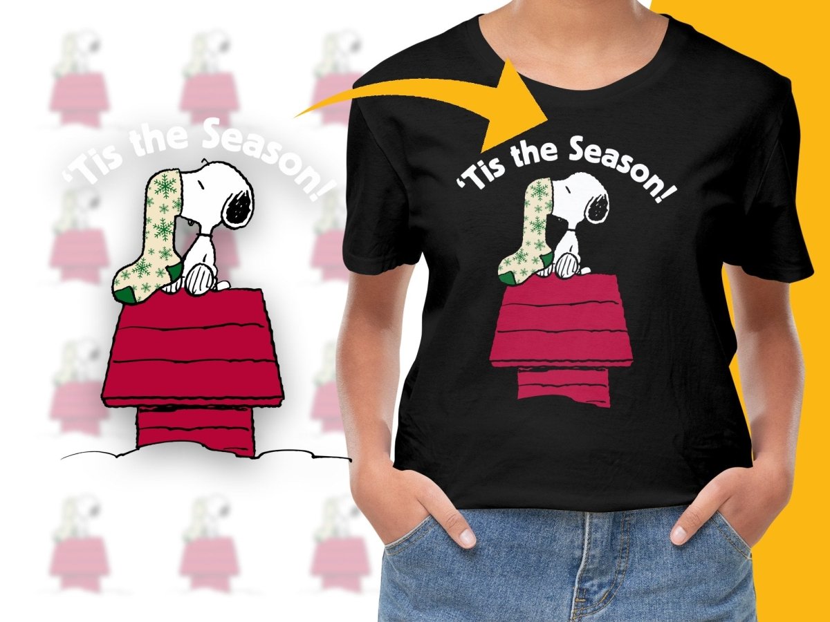 Snoopy Christmas Design Red Doghouse PNG File - Teepew