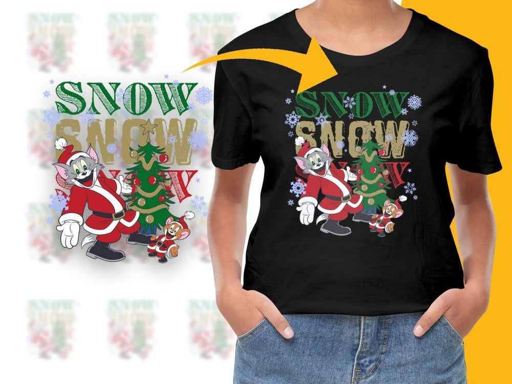 Snow Themed Christmas Characters Digital - Teepew