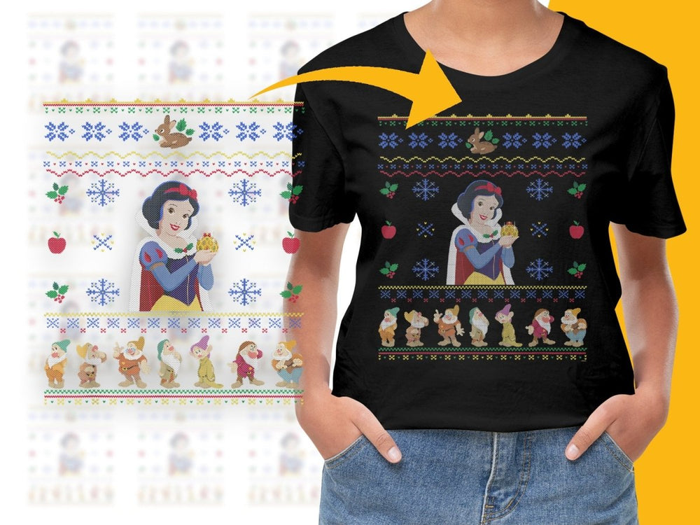 Snow White and Seven Dwarfs Christmas PNG File - Teepew