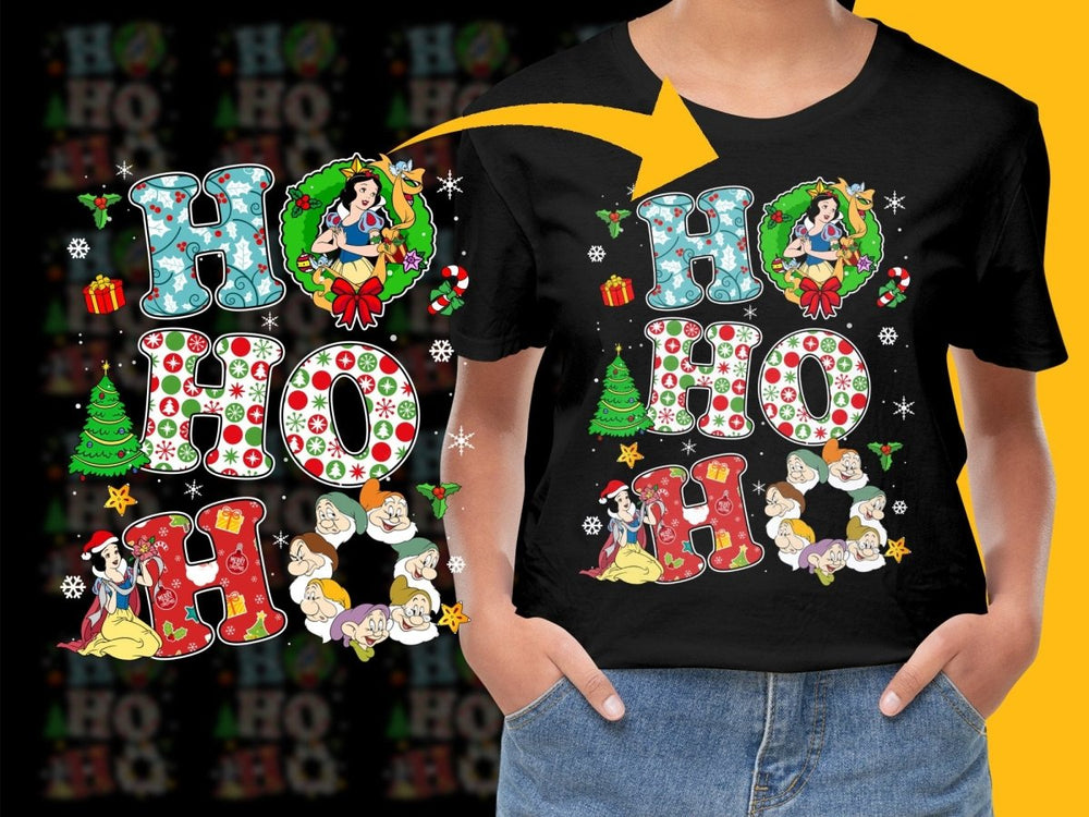 Snow White Christmas Festive HO HO HO PNG File - Teepew