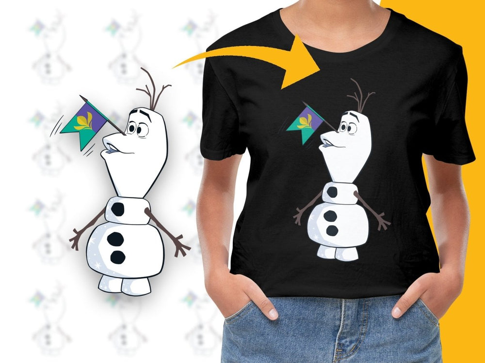 Snowman Holding Flag Christmas Graphic PNG File - Teepew