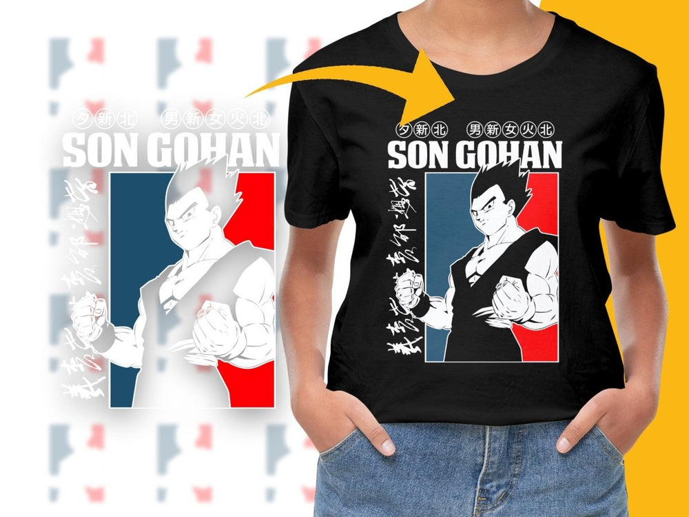 Son Gohan Anime Graphic Design Iconic PNG File - Teepew