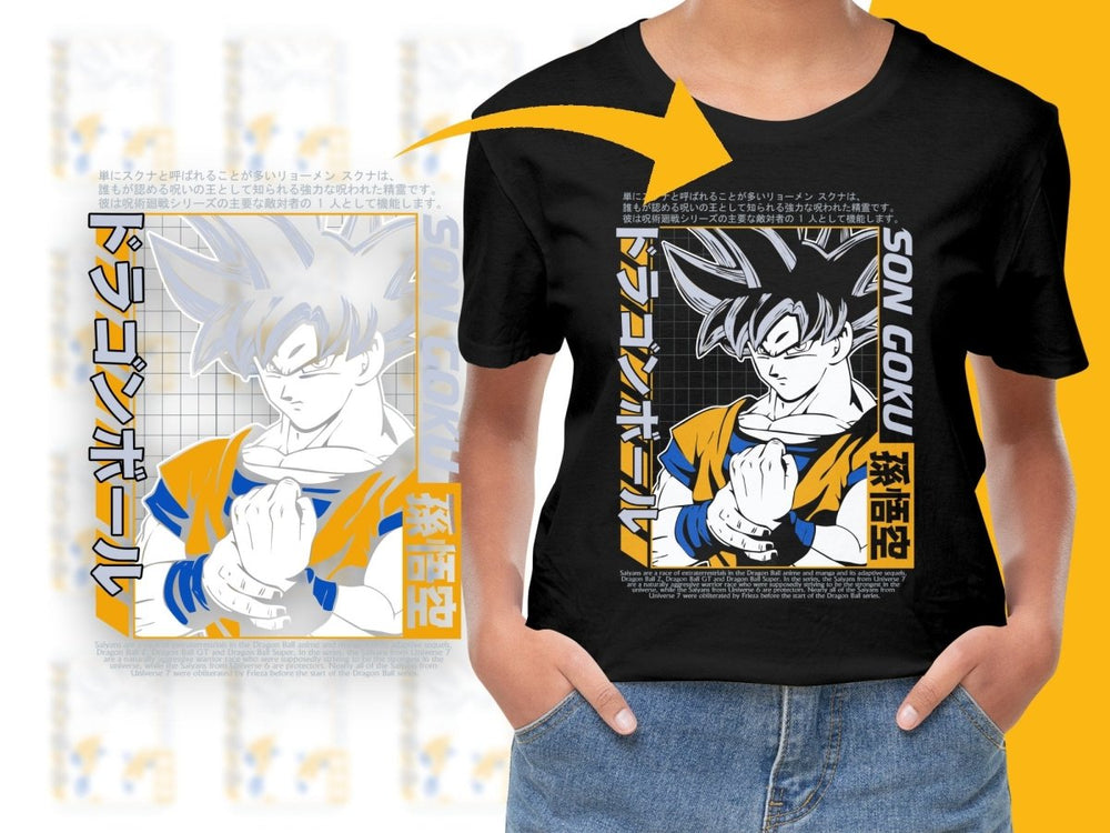 Son Goku Anime Character Men's Graphic PNG File - Teepew