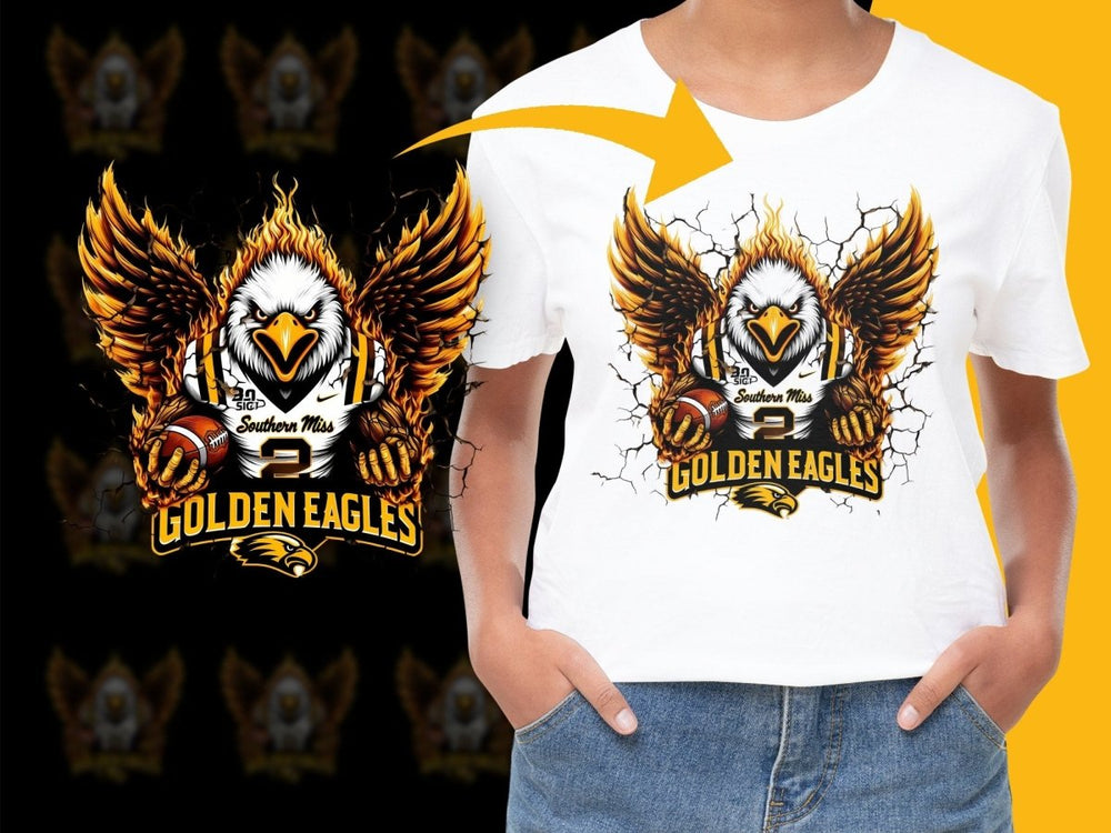 Southern Miss Golden Eagles Fierce Mascot PNG File - Teepew