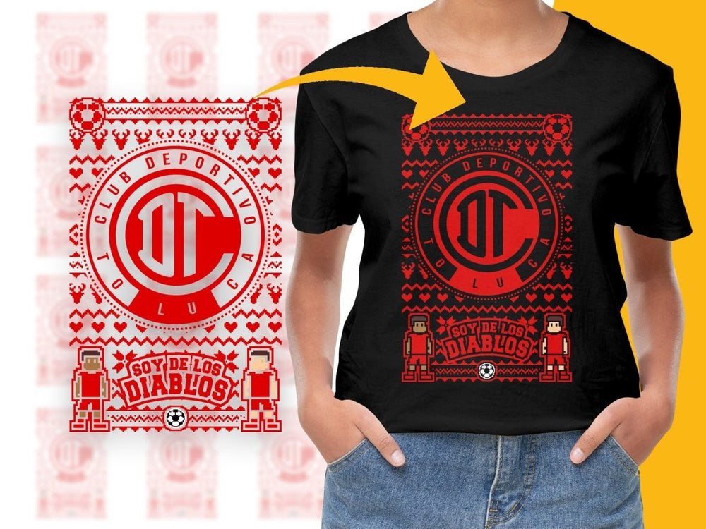 Soy de Los Diablos Christmas Club Deportivo Toluca PNG File - Teepew