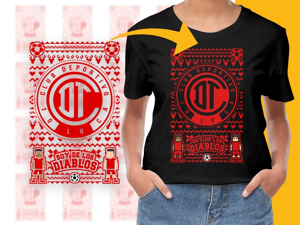 Soy de Los Diablos Christmas Club Deportivo Toluca PNG File - Teepew