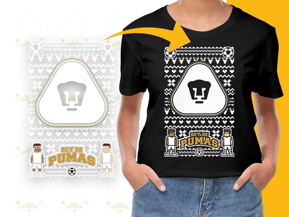 Soy De Pumas Christmas Themed Logo Graphic PNG File - Teepew
