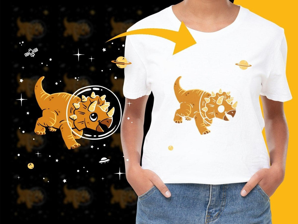 Space Explorer Triceratops Dinosaur Graphic PNG File - Teepew