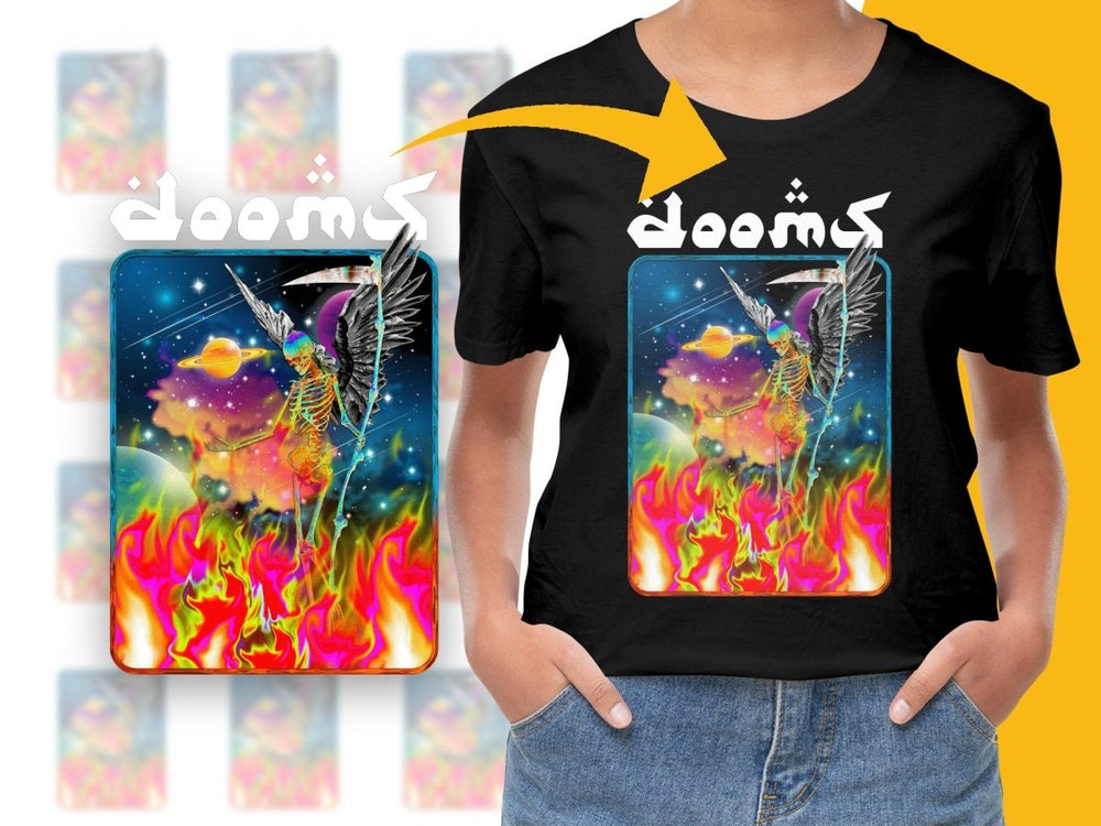 Space Grim Reaper Design in Flames PNG File - Teepew