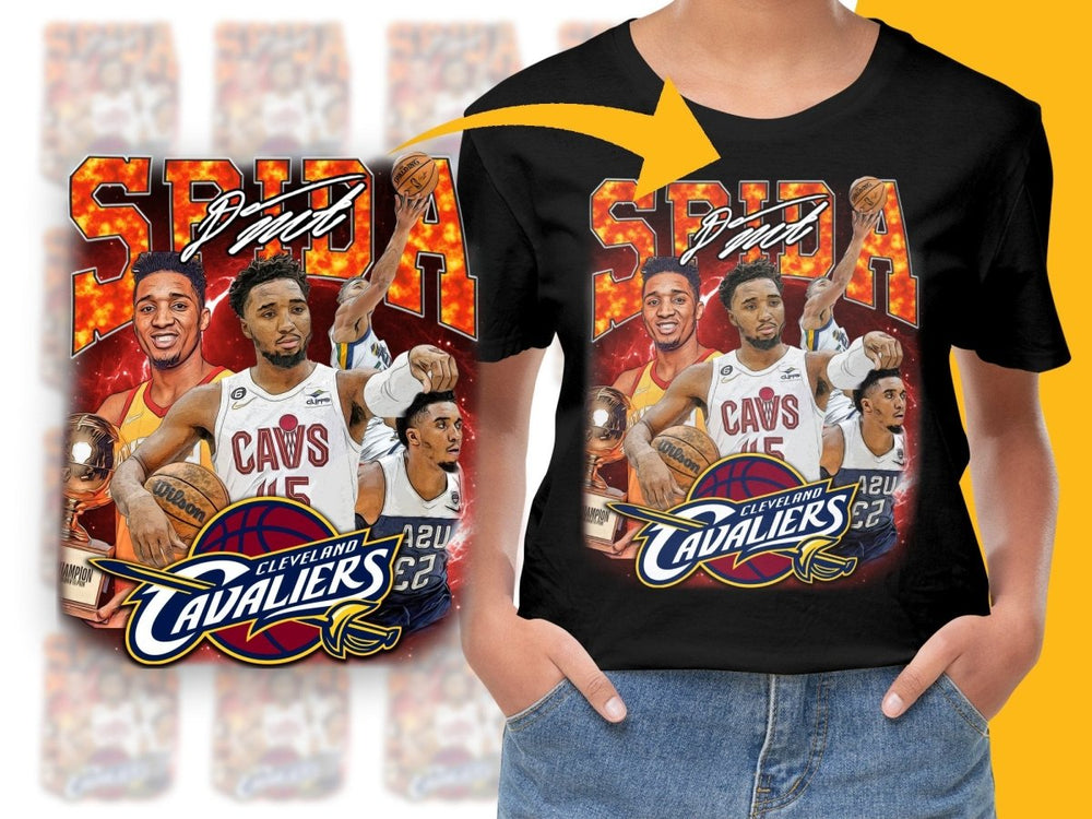 Spida Donovan Mitchell Cleveland Cavaliers Basketball Superstar Bootleg PNG File - Teepew