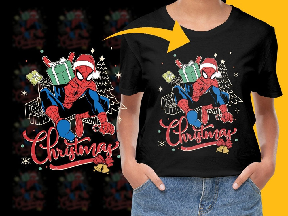 Spider - Man Christmas Graphic Design PNG File - Teepew