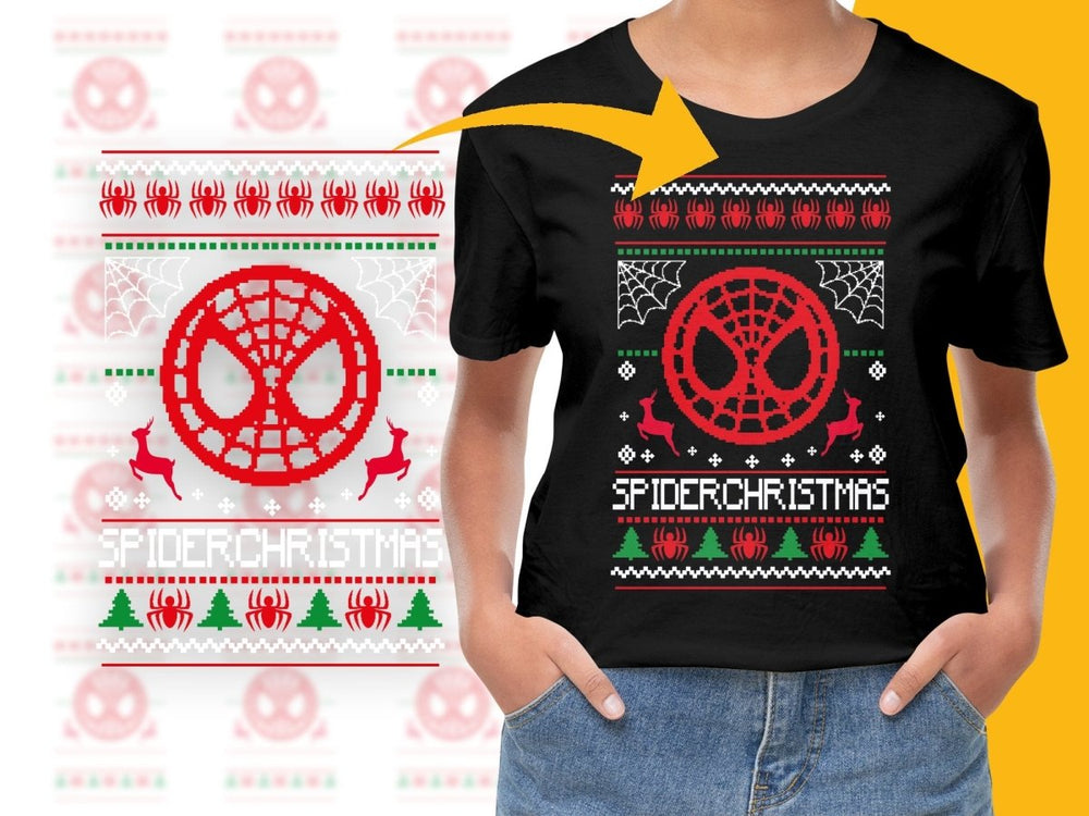 Spider - Man Christmas Ugly Sweater Pattern PNG File - Teepew