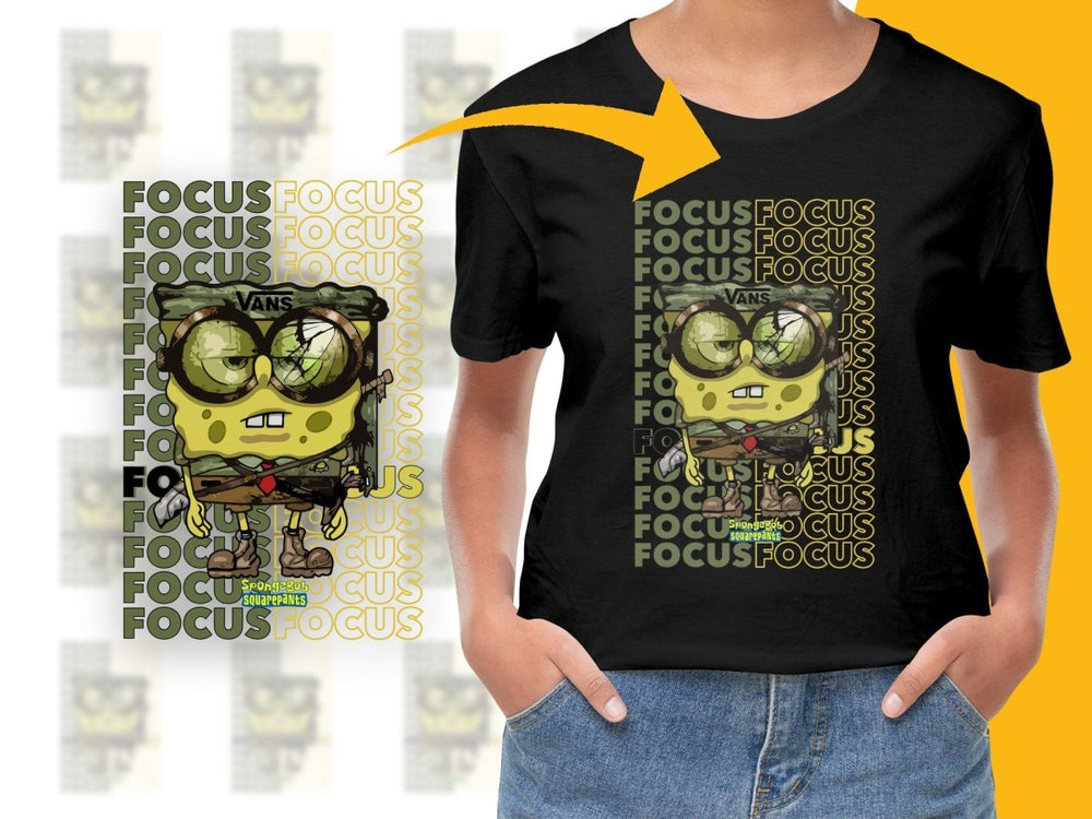 Spongebob Squarepants Focus Eyes Cartoon Graphic PNG File - Teepew