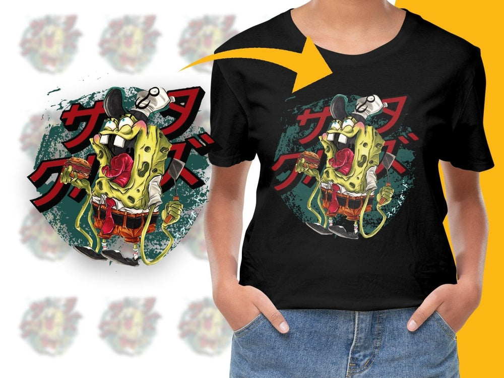 SpongeBob SquarePants Funny Japanese Style PNG File - Teepew