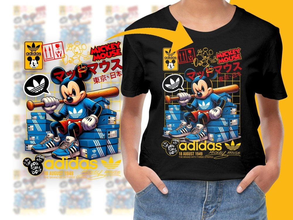 Sport Brand Mickey Mouse T-Shirt Dream Do It Tokyo Japan PNG File - Teepew