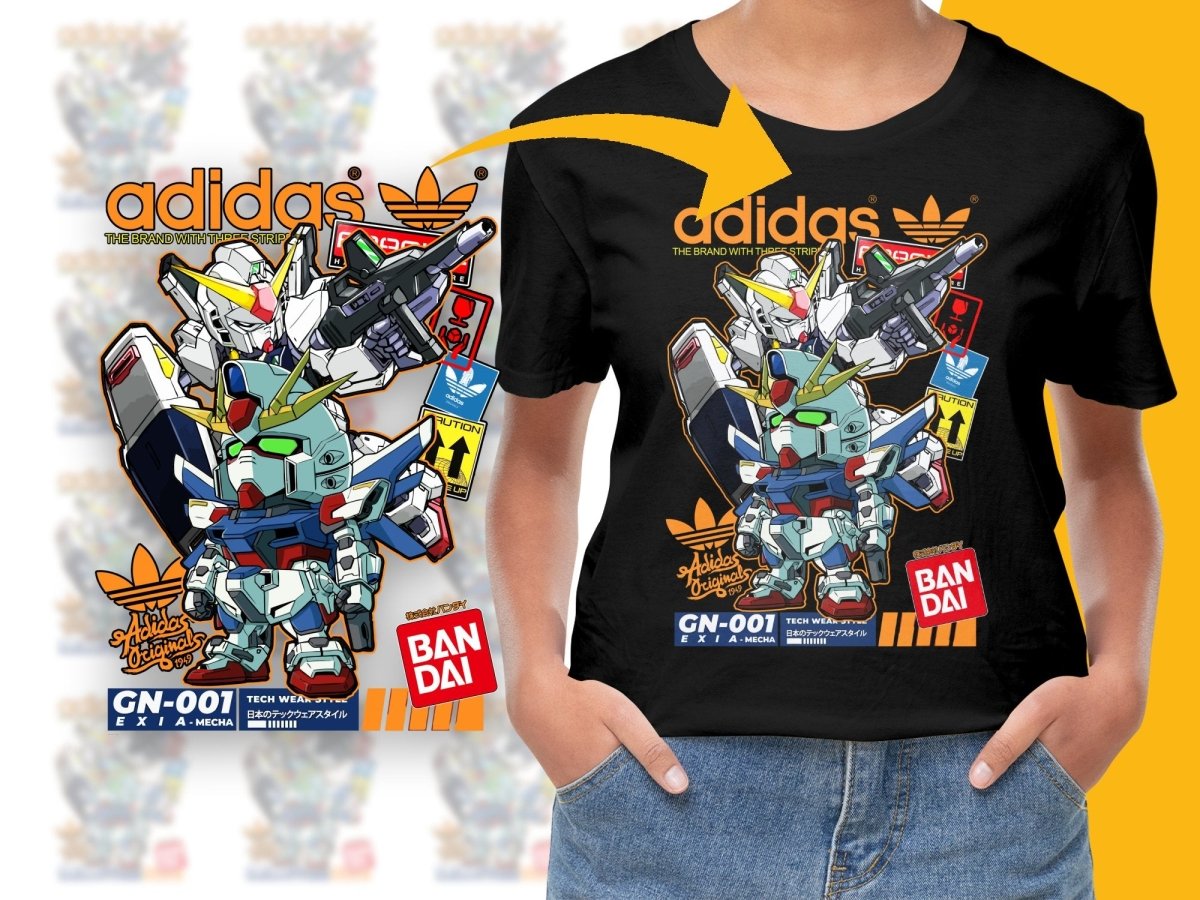 Sport Brand x Bandai RX - 78 - 2 and Exia Mecha Graphic PNG File - Teepew