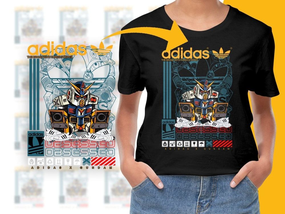 Sport Brand X Gundam Collaboration Graphic PNG File - Teepew