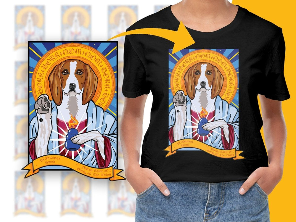 St. Basset Hound Patron Saint of PNG File - Teepew
