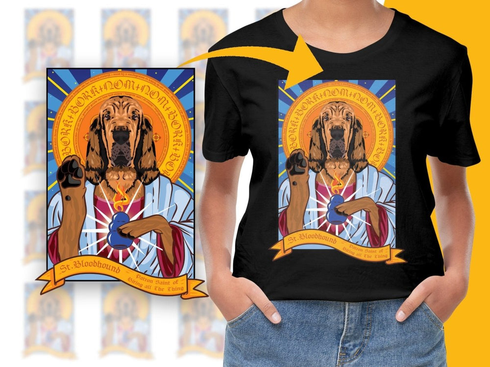 St. Bloodhound Patron Saint of PNG File - Teepew