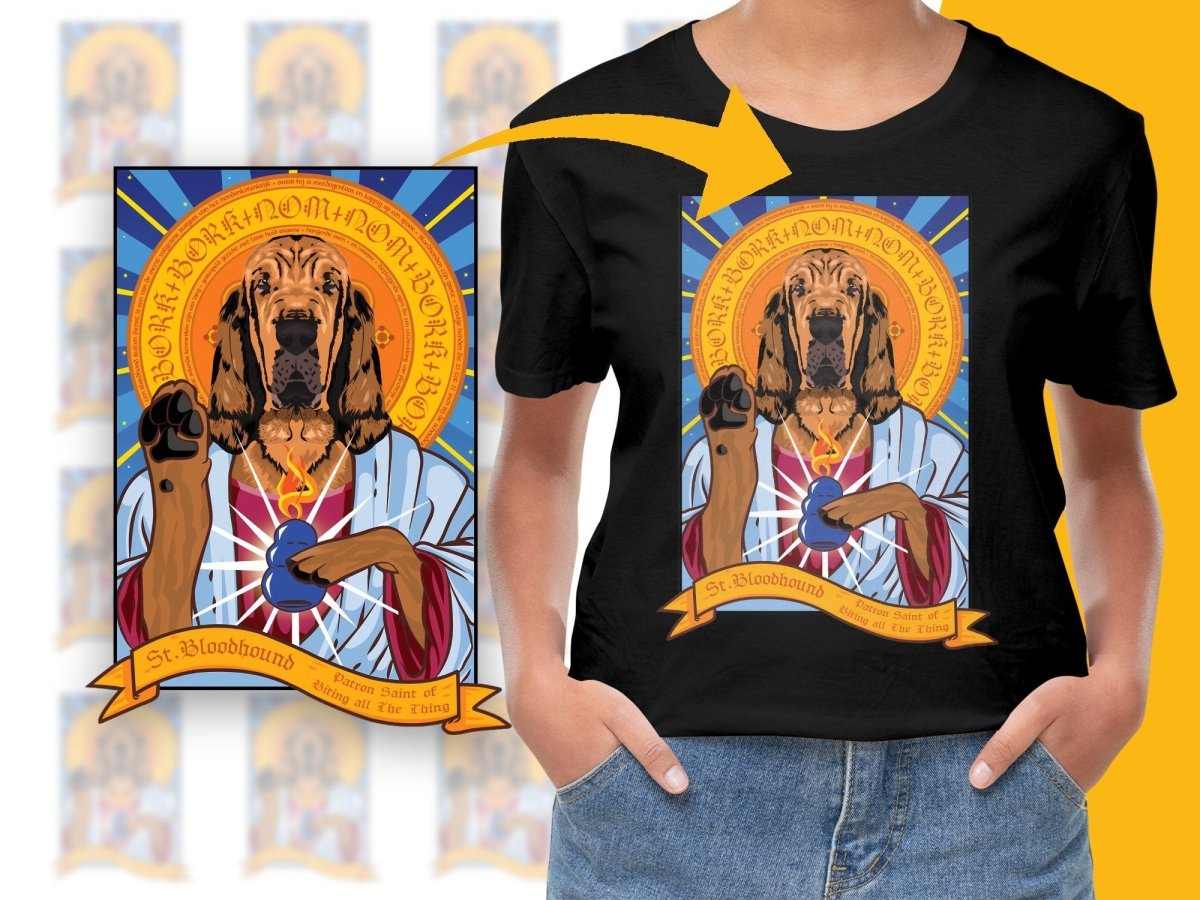 St. Bloodhound Patron Saint of PNG File - Teepew