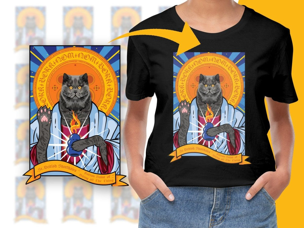 St. British Shorthairs Patron Saint Cat Graphic PNG File - Teepew