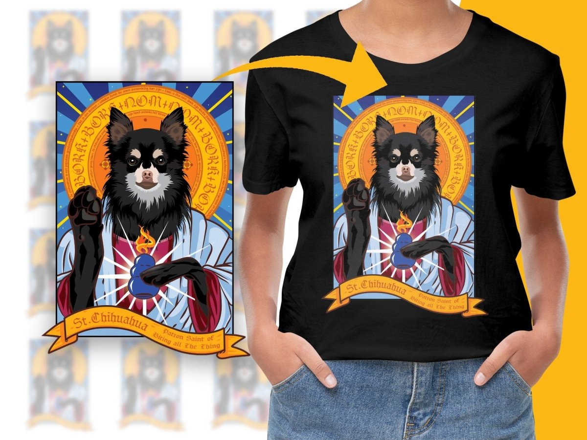 St. Chihuahua Patron Saint of Vibes and All Things PNG File - Teepew
