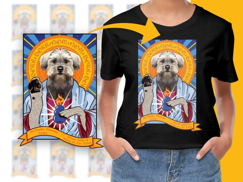 St. Dandie Dinmont Terrier Patron Saint of Everything PNG File - Teepew