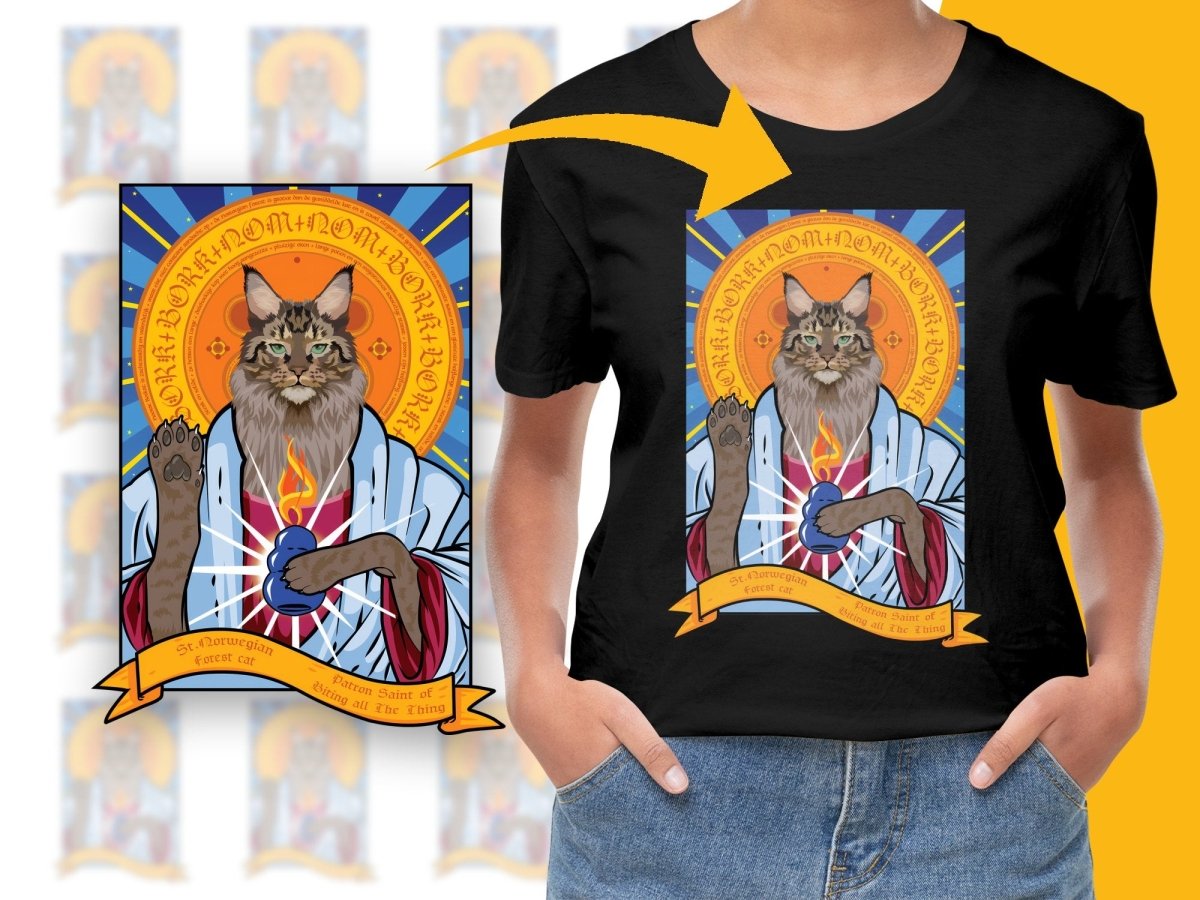 St Norweigan Forest Cat Patron Saint PNG File - Teepew