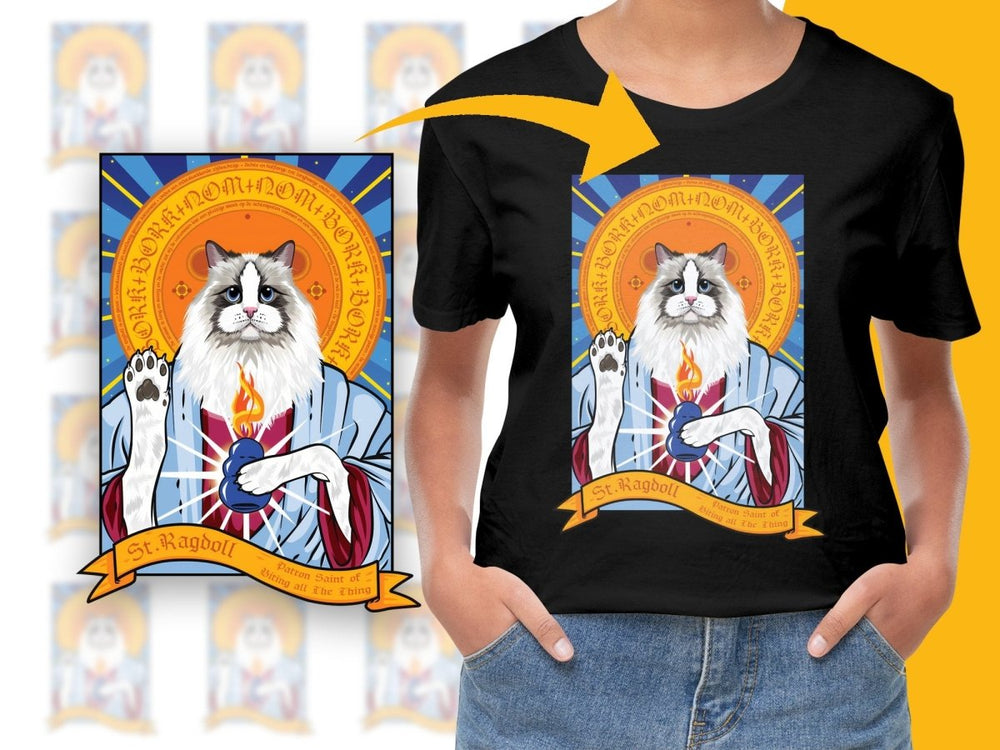 St. Ragdoll Patron Saint of Biting The Thing PNG File - Teepew