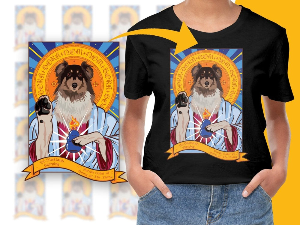 St Shetland Sheepdog Patron Saint of Borking PNG File - Teepew