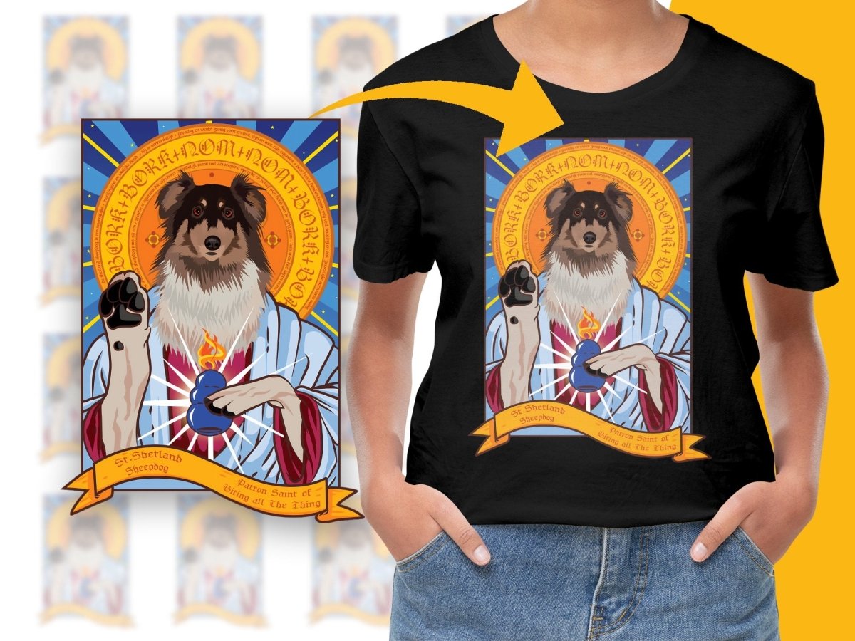St - Shetland Sheepdog Patron Saint of PNG File - Teepew