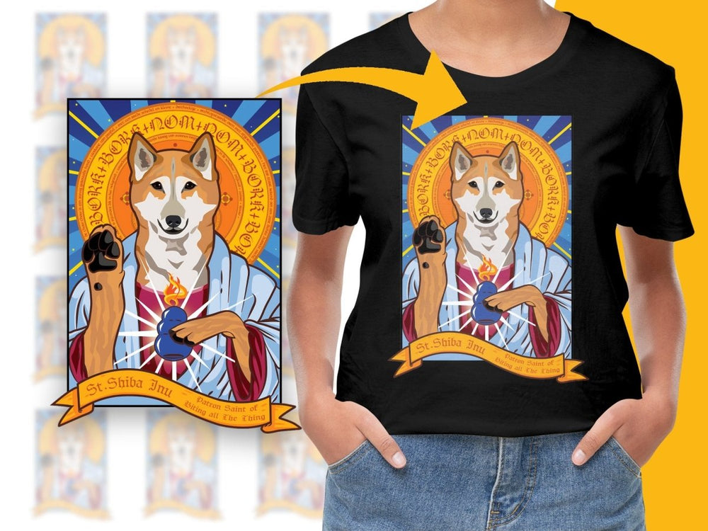 St Shiba Inu Patron Saint of PNG File - Teepew