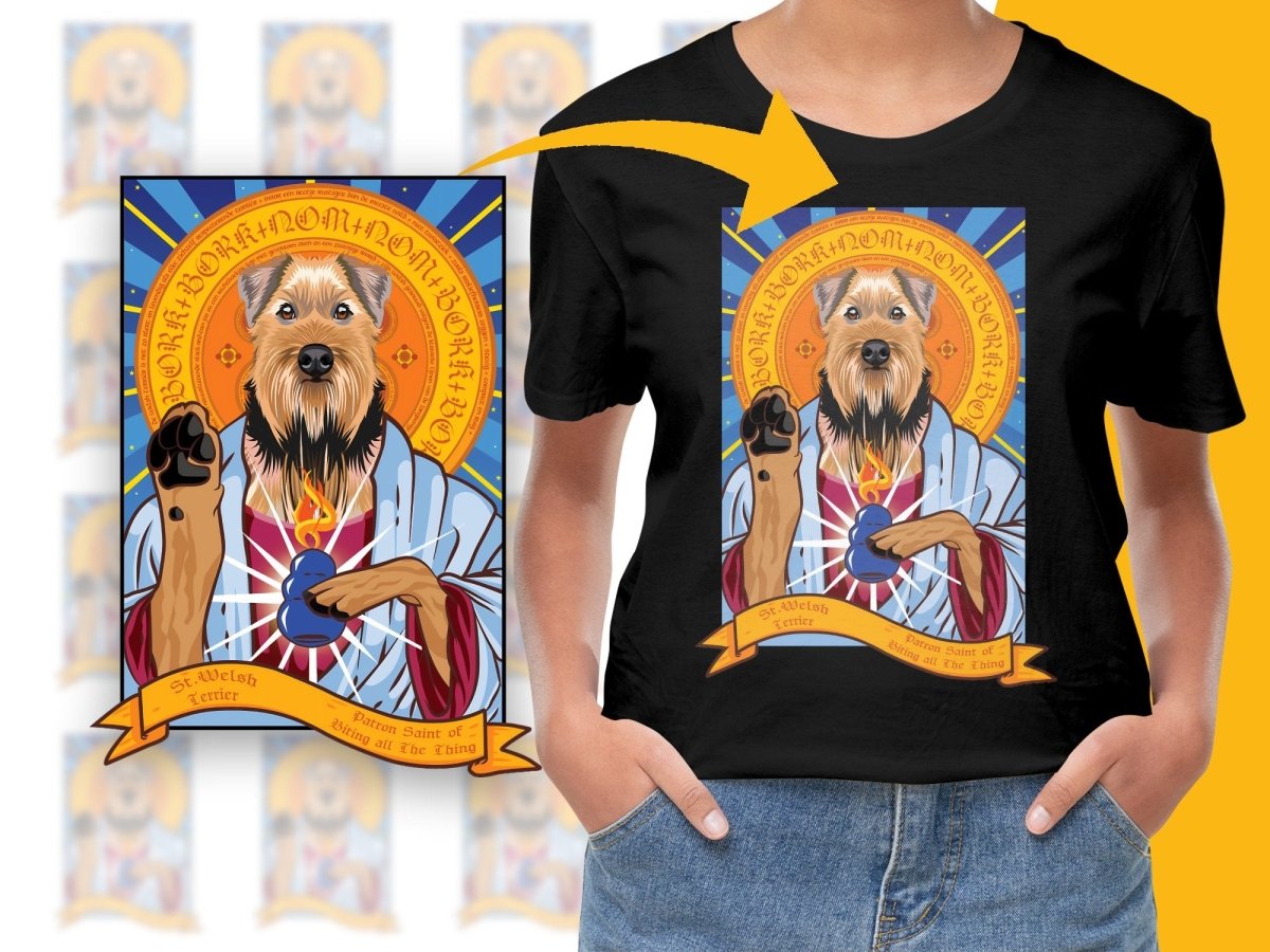 St Welsh Terrier Patron Saint of PNG File - Teepew