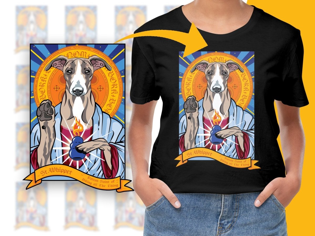 St. Whippet Patron Saint of Doing the Thing PNG File - Teepew