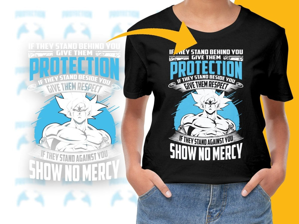 Stand Behind Protection Show No Mercy PNG File - Teepew