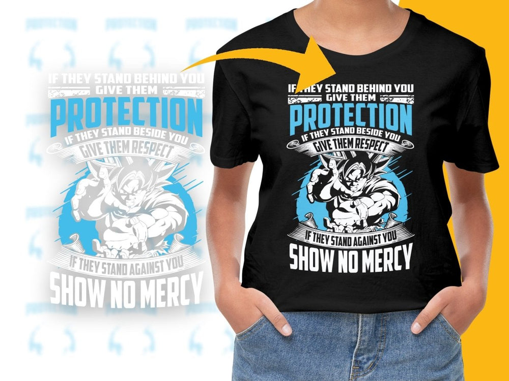 Stand Behind You Give Them Protection Anime PNG File - Teepew
