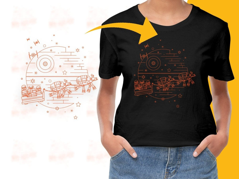 Star Wars AT - AT Walkers with Santa Christmas PNG File - Teepew