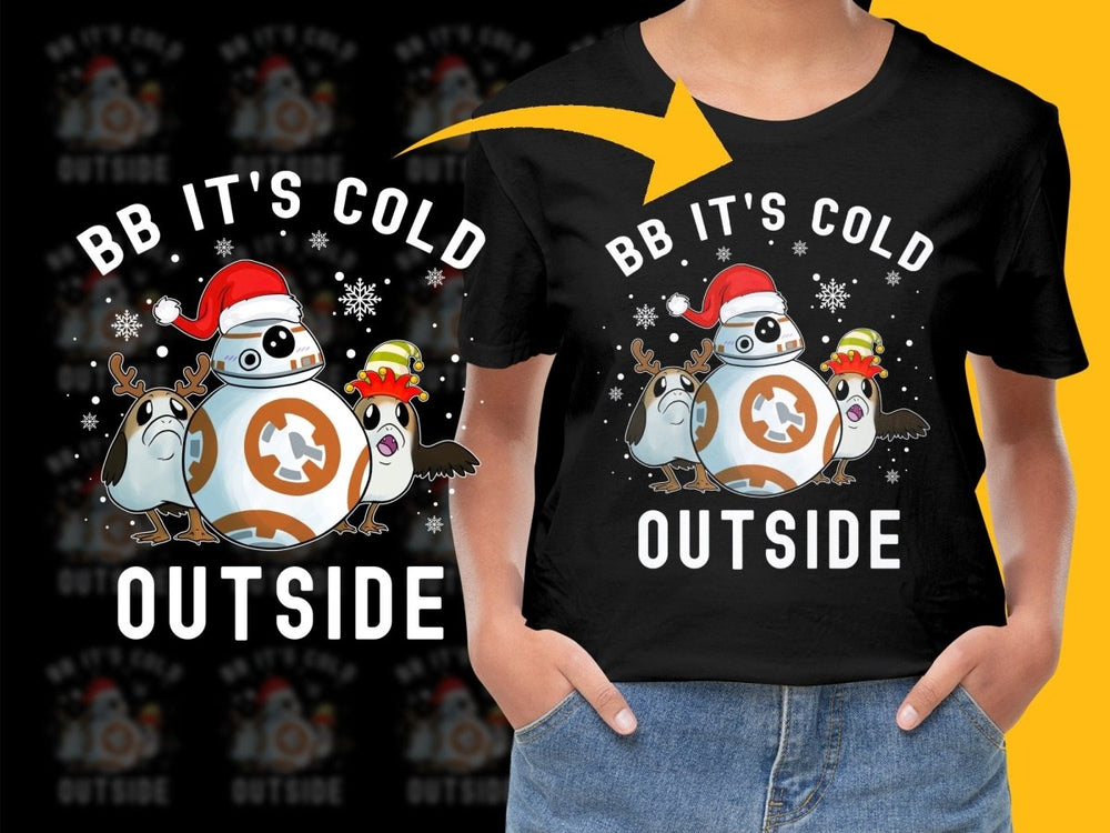 Star Wars Christmas BB8 and Porgs Themed PNG File - Teepew
