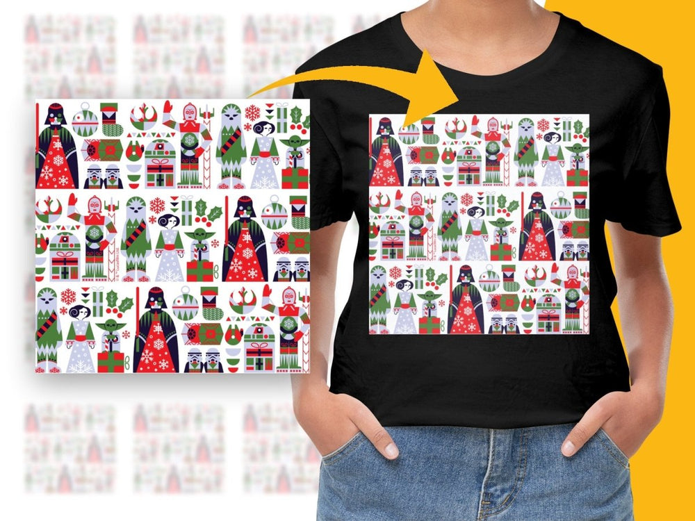 Star Wars Christmas Patterned PNG File - Teepew