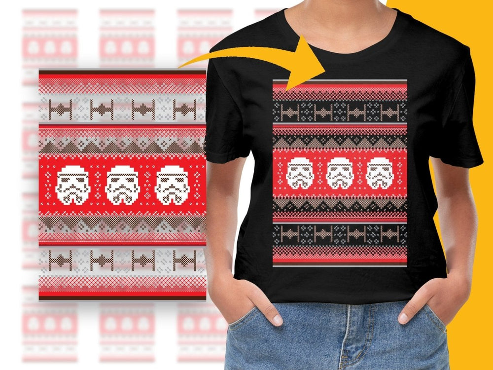 Star Wars Stormtrooper Christmas Ugly Sweater PNG File - Teepew