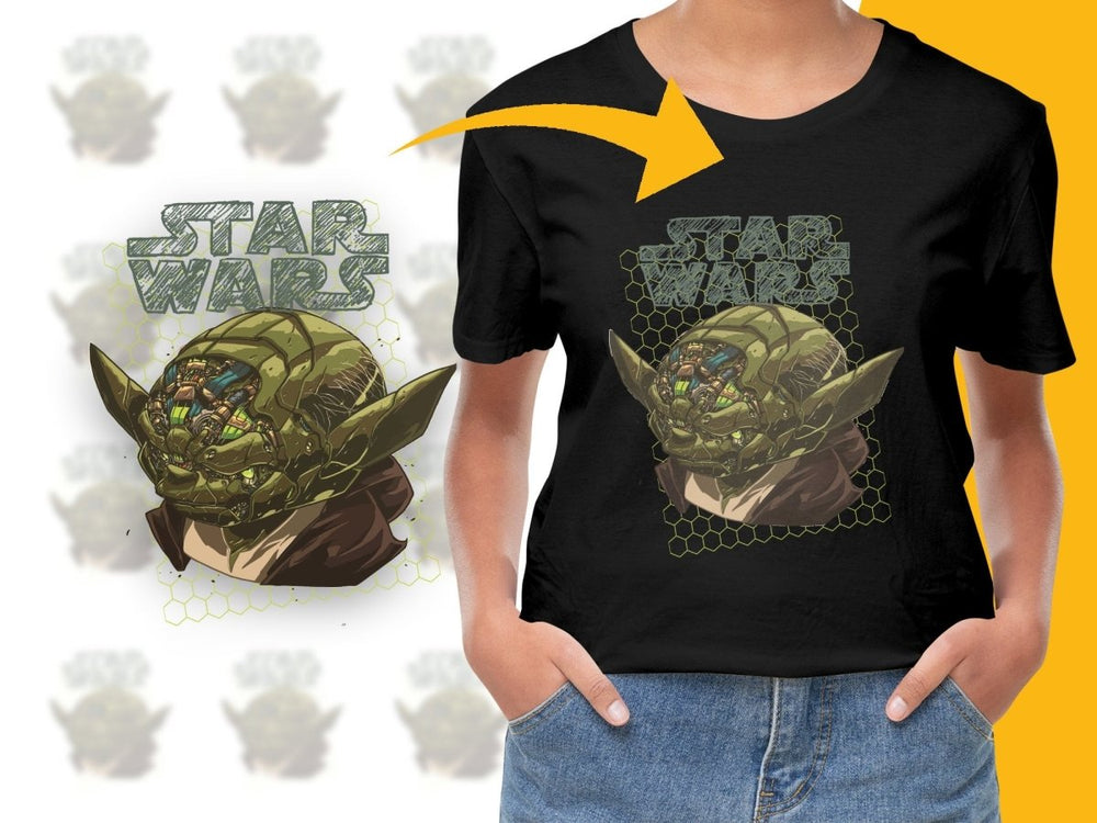 Star Wars Yoda Retro Futuristic Design PNG File - Teepew