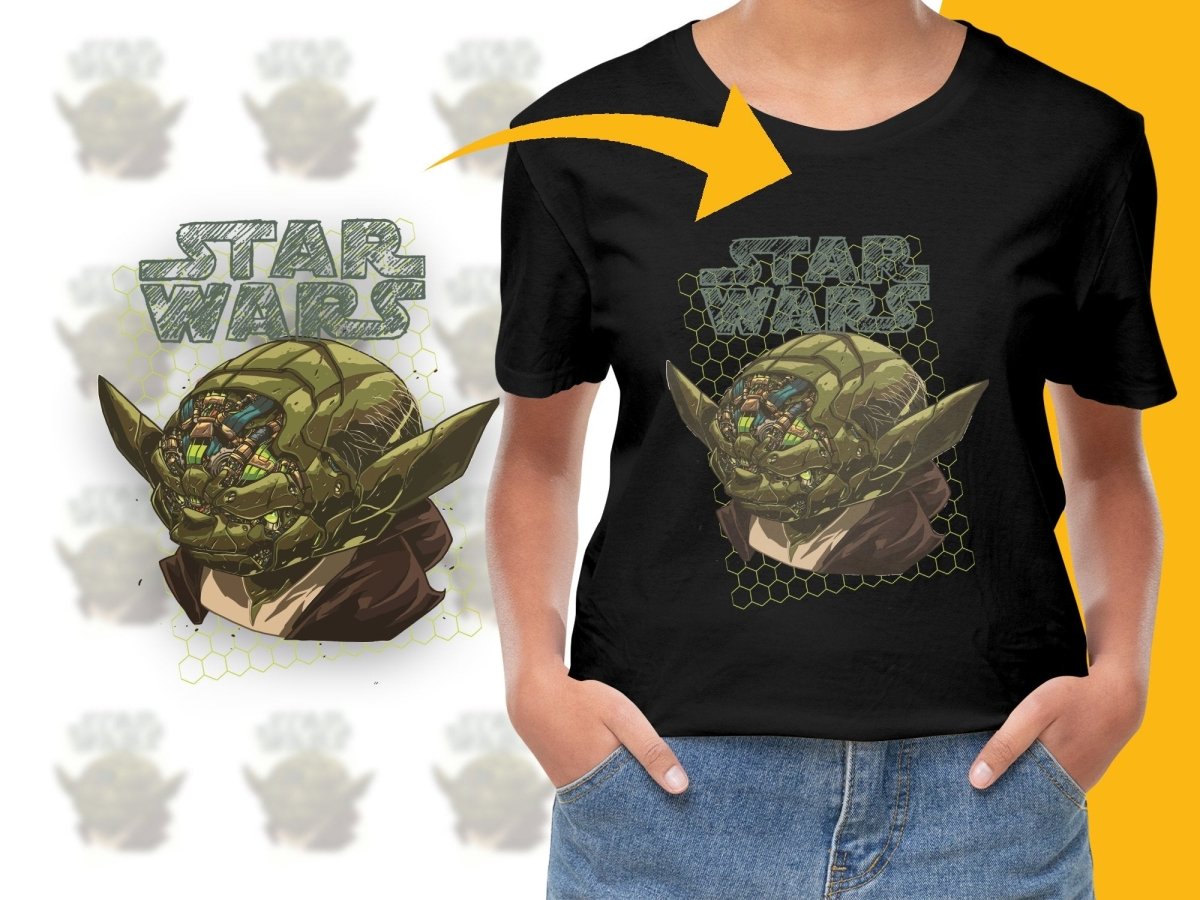 Star Wars Yoda Retro Futuristic Design PNG File - Teepew
