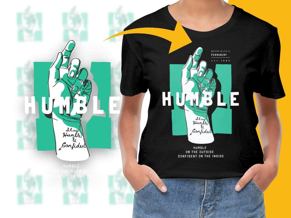 Stay Humble Confident Hand Gesture Design PNG File - Teepew