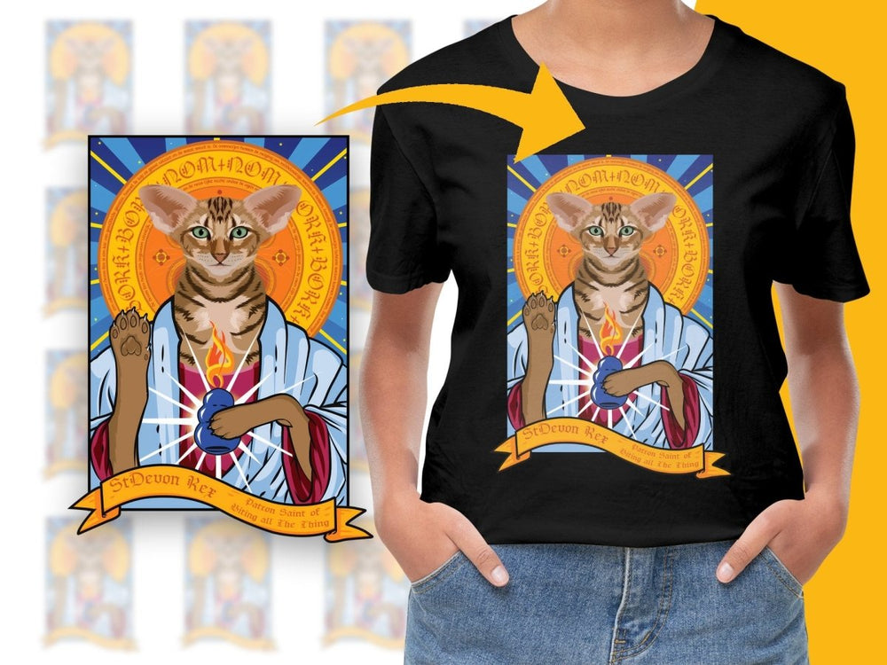 StDevon Rex Patron Saint of Blessing All the Things PNG File - Teepew
