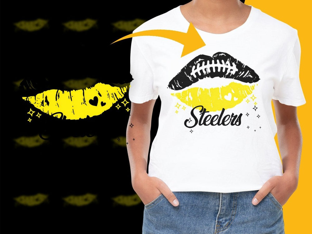 Steelers Lip Graphic Printed PNG File - Teepew